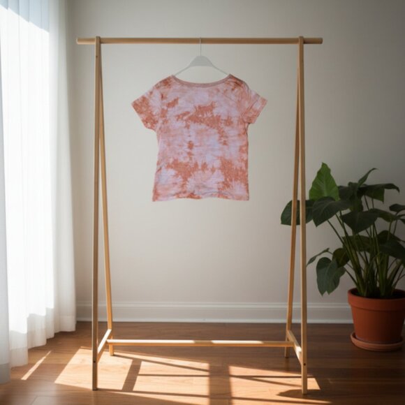 Hope & Harlow Top | Women's Size XL | Pink Tie-Dye | NWT | Twist Front Casual - Picture 3 of 7